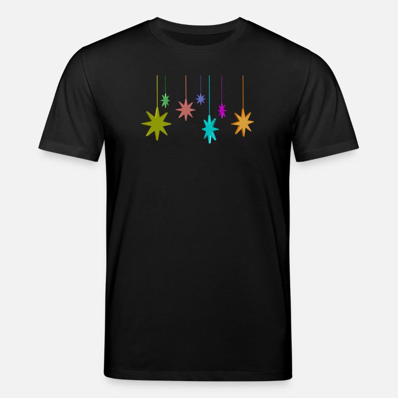 weihnachten sterne - Stanley/Stella Unisex Bio-T-Shirt CREATOR  - Schwarz