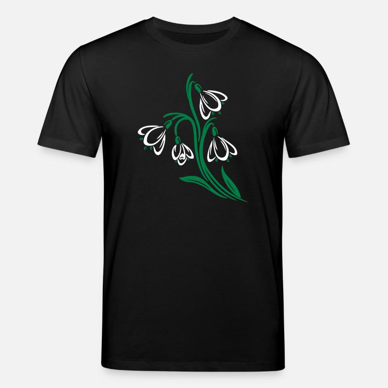 Perce-neige printemps fleurs printemps fleurs - T-shirt bio CREATOR Stanley/Stella Unisexe - noir