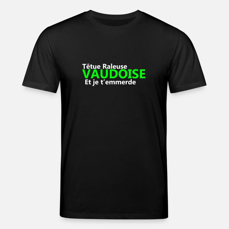 Têtue râleuse vaudoise - T-shirt bio CREATOR Stanley/Stella Unisexe - noir
