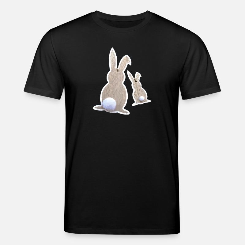 Lapins de Pâques par derrière - T-shirt bio CREATOR Stanley/Stella Unisexe - noir