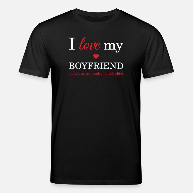 J'aime mon petit ami - T-shirt bio CREATOR Stanley/Stella Unisexe - noir