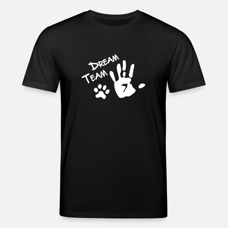 Dog Dream Team Pfote - Stanley/Stella Unisex Bio-T-Shirt CREATOR  - Schwarz