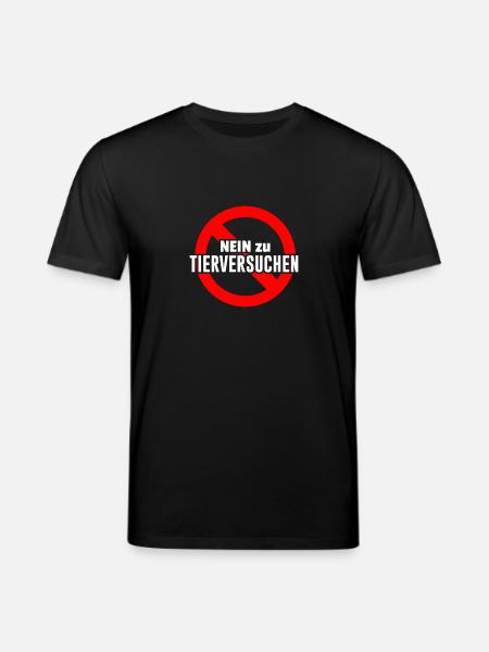 No to animal testing - Stanley/Stella CREATOR Unisex Organic T-Shirt - black
