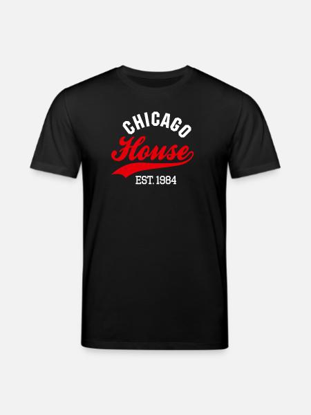 Vintage Chicago huis est. 1984 rave house party - Stanley/Stella Uniseks bio-T-Shirt CREATOR  - zwart