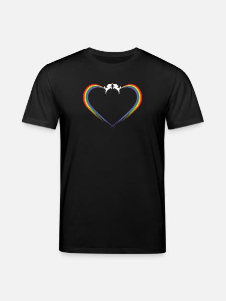 unichorn rainbow fart heart - Stanley/Stella CREATOR Unisex Organic T-Shirt - black