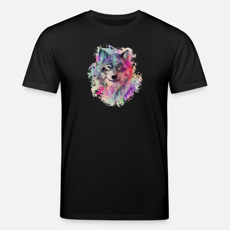 Wolf im Norden Colour version - Stanley/Stella Unisex Bio-T-Shirt CREATOR  - Schwarz