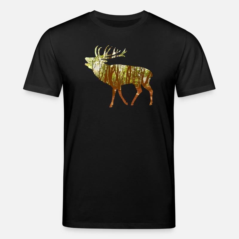 Röhrender Hirsch - Stanley/Stella Unisex Bio-T-Shirt CREATOR  - Schwarz