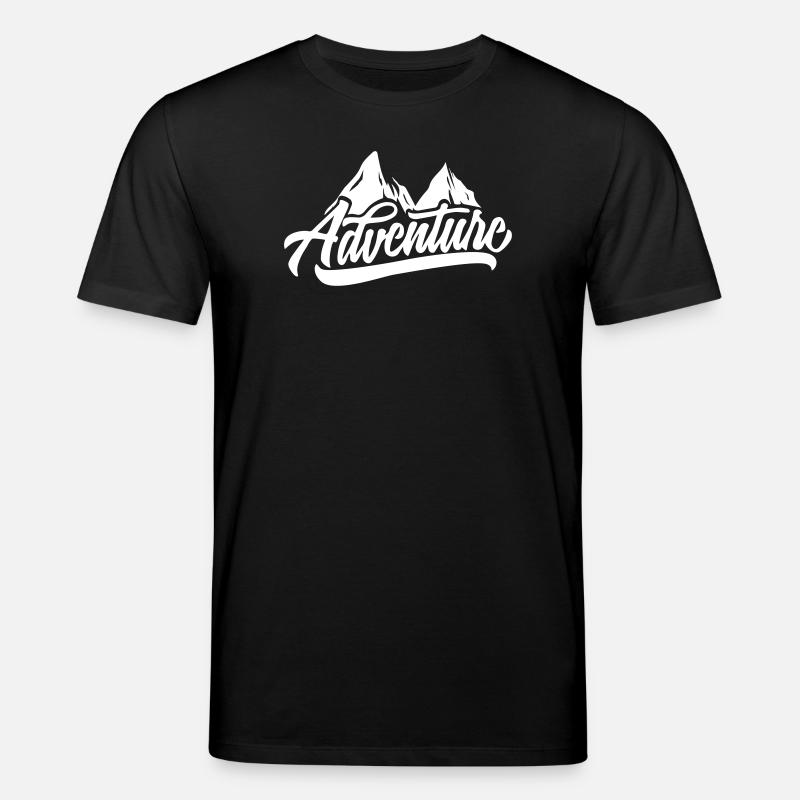 Mountain Adventure Script: Summit Motif - Stanley/Stella CREATOR Unisex Organic T-Shirt - black