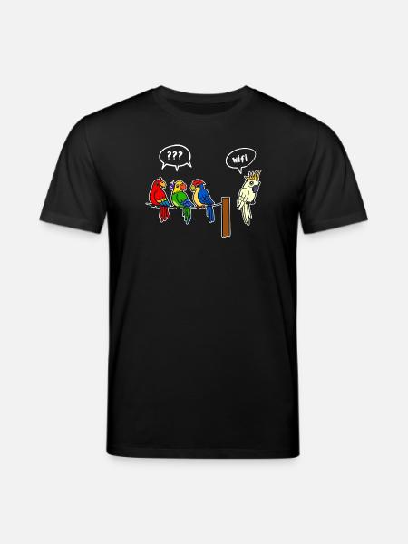 Wifi Trådløst internet Trådløst internet Sjov humor - Stanley/Stella CREATOR økologisk unisex-T-shirt - sort