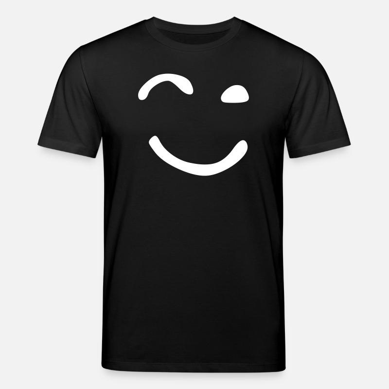 Das zwinkernde Gesicht - Stanley/Stella Unisex Bio-T-Shirt CREATOR - Schwarz