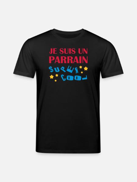 Oncle / Parrain / Tonton / Naissance / Bébé - T-shirt bio CREATOR Stanley/Stella Unisexe - noir
