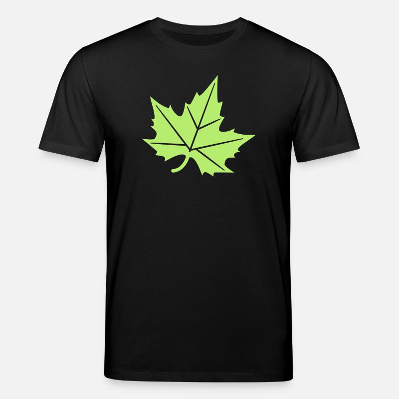 Plane Tree Leaf Design - Stanley/Stella CREATOR Unisex Organic T-Shirt - black