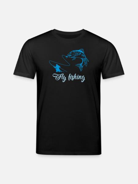 fly fishing fish - Stanley/Stella CREATOR Unisex Organic T-Shirt - black