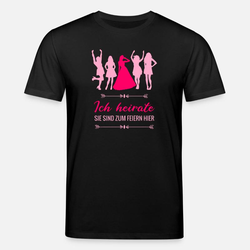 Poltern Junggesellinnenabschied - Ich heirate - Stanley/Stella Unisex Bio-T-Shirt CREATOR  - Schwarz