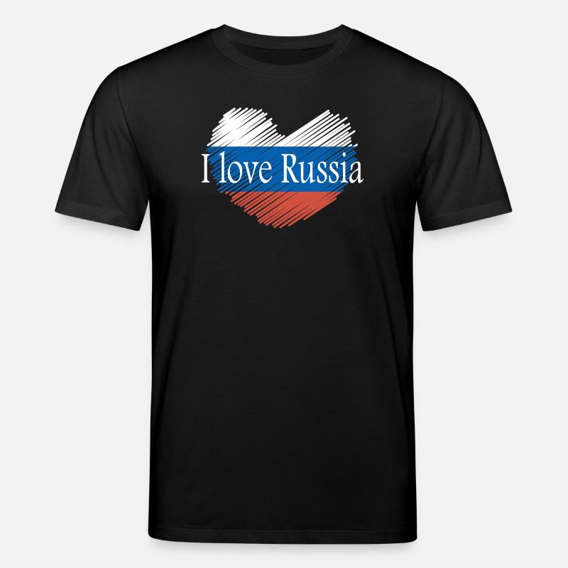 J'aime la russie - T-shirt bio CREATOR Stanley/Stella Unisexe - noir