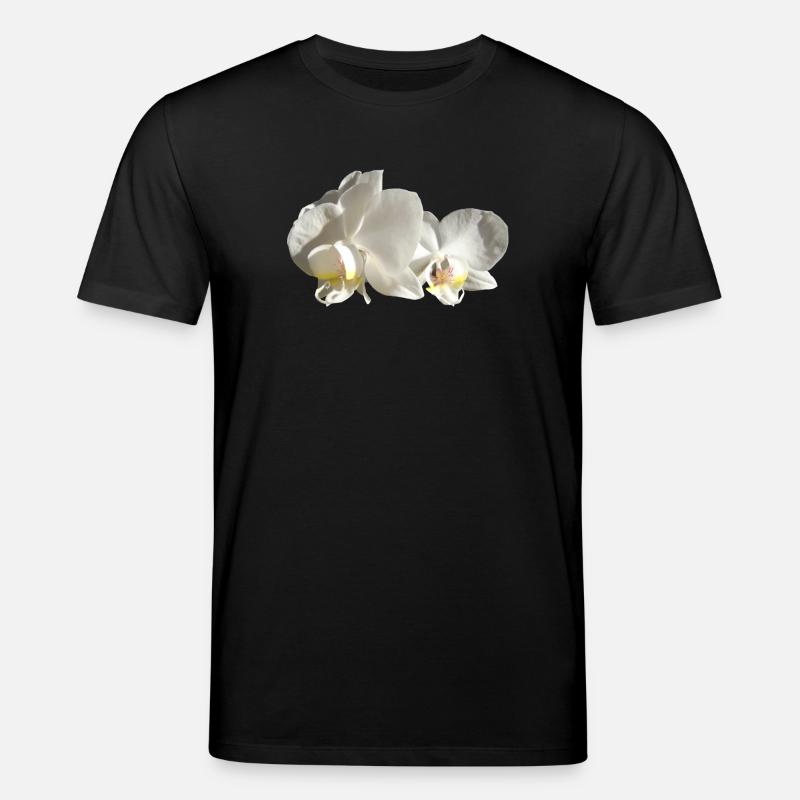 Orchidee weiß - Stanley/Stella Unisex Bio-T-Shirt CREATOR  - Schwarz
