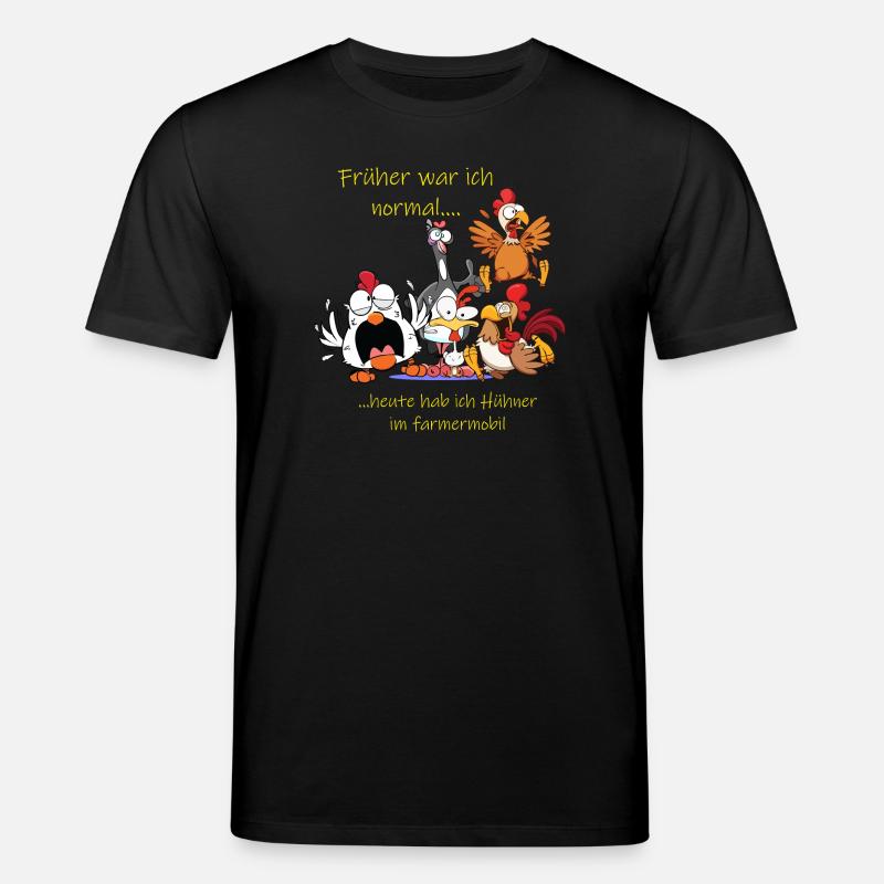 Früher war ich normal ---- Hühnershirt - Stanley/Stella Unisex Bio-T-Shirt CREATOR  - Schwarz