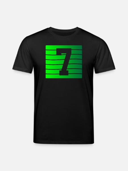 Green Stripe-7 Contrast Design - Stanley/Stella CREATOR Unisex Organic T-Shirt - black