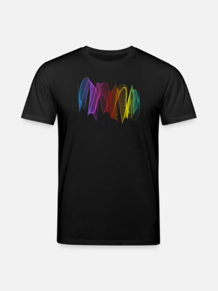Abstract Lines Design 07 - Stanley/Stella CREATOR Unisex Organic T-Shirt - black