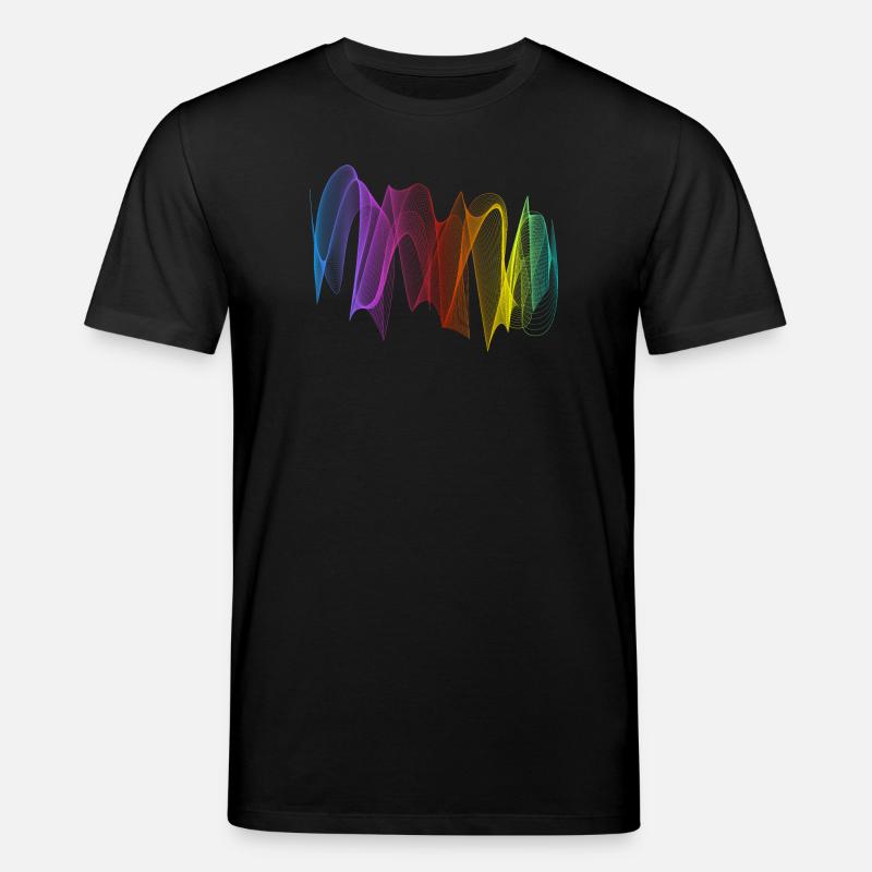 Abstrakte Linien Design 07 - Stanley/Stella Unisex Bio-T-Shirt CREATOR  - Schwarz