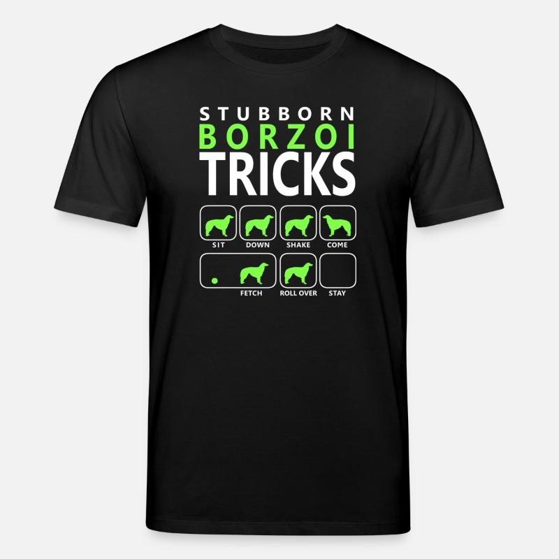 Stubborn Borzoi Tricks - Stanley/Stella CREATOR Unisex Organic T-Shirt - black