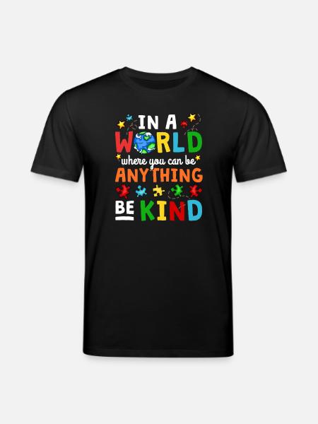 Autism awareness - Stanley/Stella CREATOR Unisex Organic T-Shirt - black