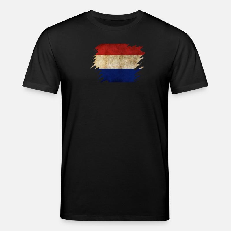 Conception du drapeau néerlandais Grunge - T-shirt bio CREATOR Stanley/Stella Unisexe - noir