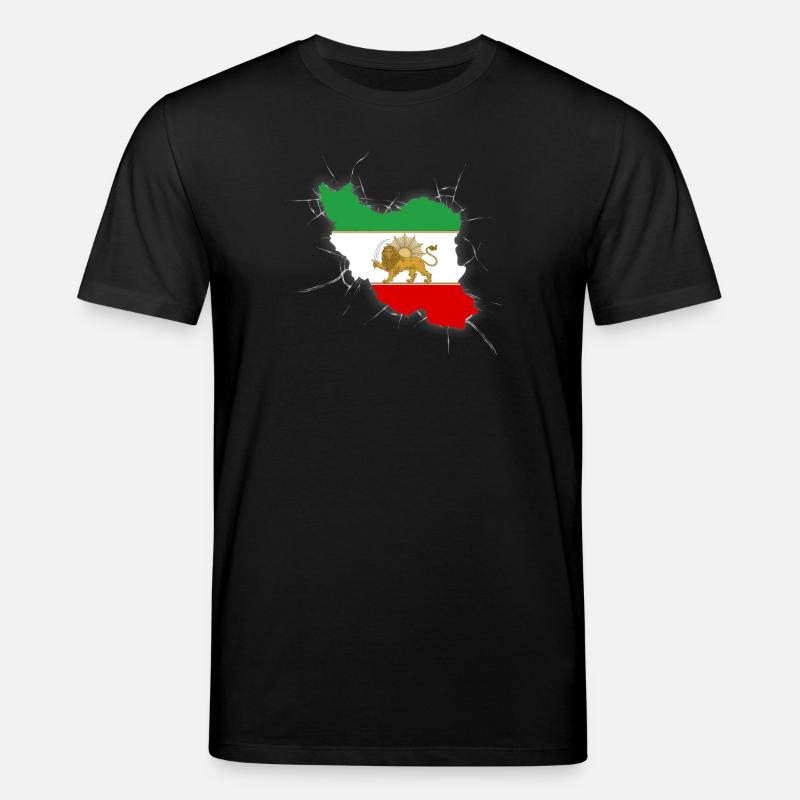 Drapeau Iran Lion et Soleil - شیر خورشید - T-shirt bio CREATOR Stanley/Stella Unisexe - noir