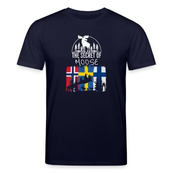The Secret of Moose - Norway - Sweden - Finland - Stanley/Stella CREATOR Unisex Organic T-Shirt - navy - Front