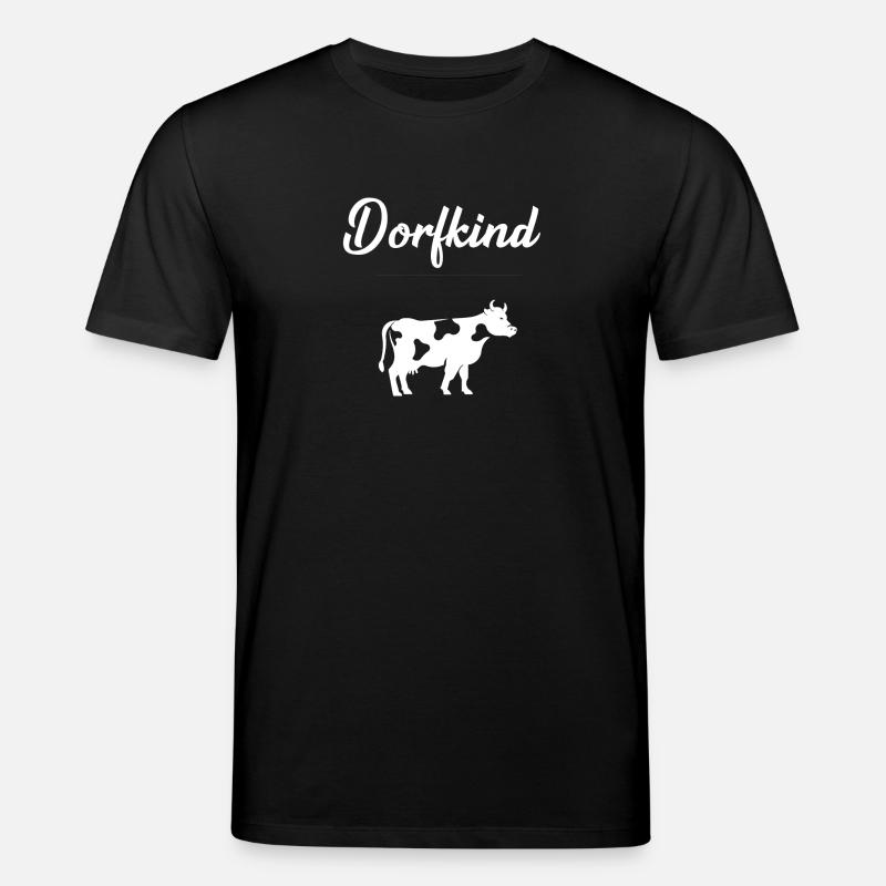 dorfkind Kühe - Stanley/Stella Unisex Bio-T-Shirt CREATOR  - Schwarz
