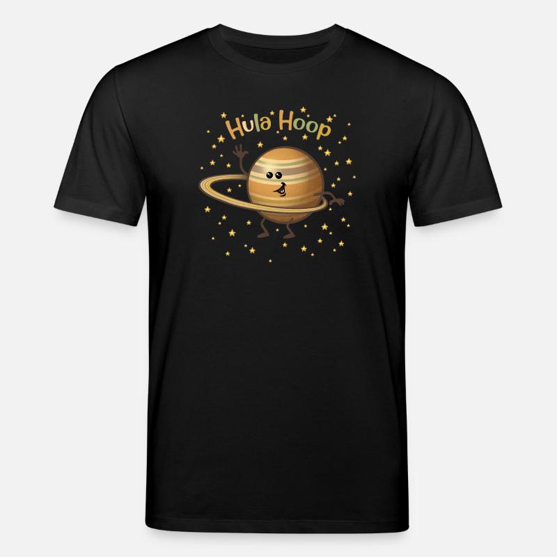 Saturn spielt mit seinen Ringen - Stanley/Stella Unisex Bio-T-Shirt CREATOR  - Schwarz