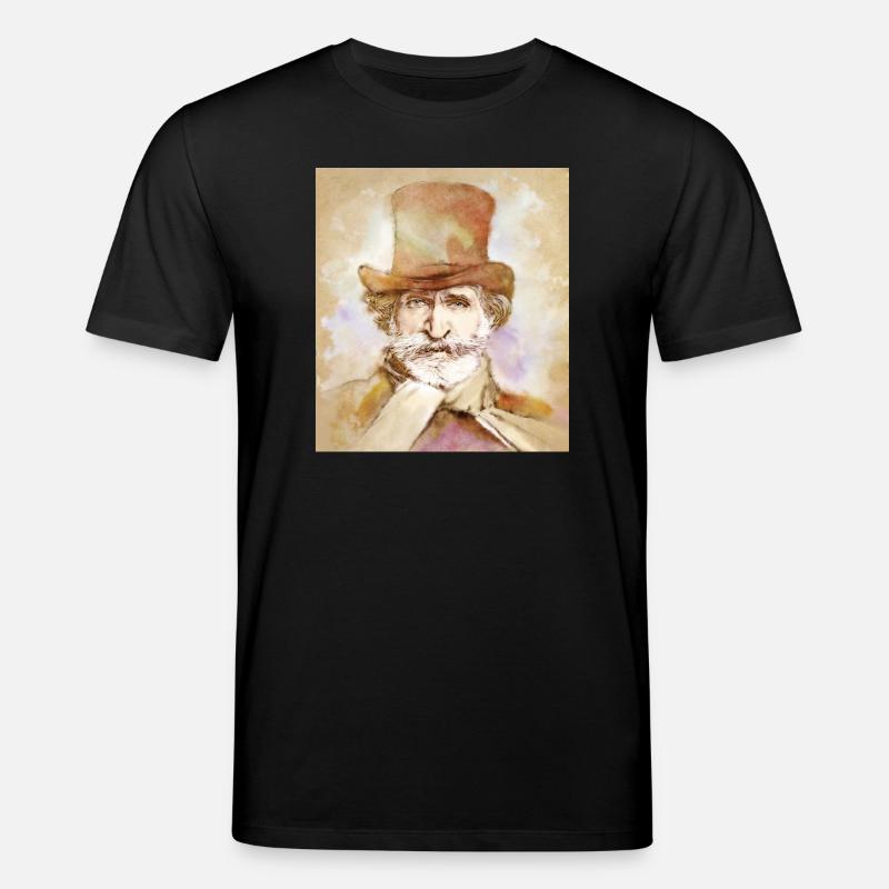 Giuseppe Verdi im Aquarell Stil - Stanley/Stella Unisex Bio-T-Shirt CREATOR  - Schwarz