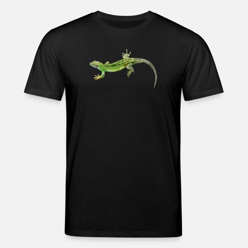 Gecko Grün Muster - Stanley/Stella Unisex Bio-T-Shirt CREATOR  - Schwarz