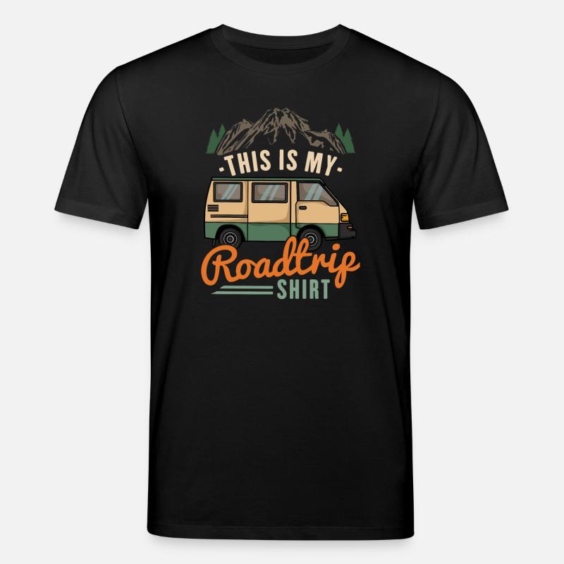 Wohnmobil Camping Road Trip - Stanley/Stella Unisex Bio-T-Shirt CREATOR  - Schwarz