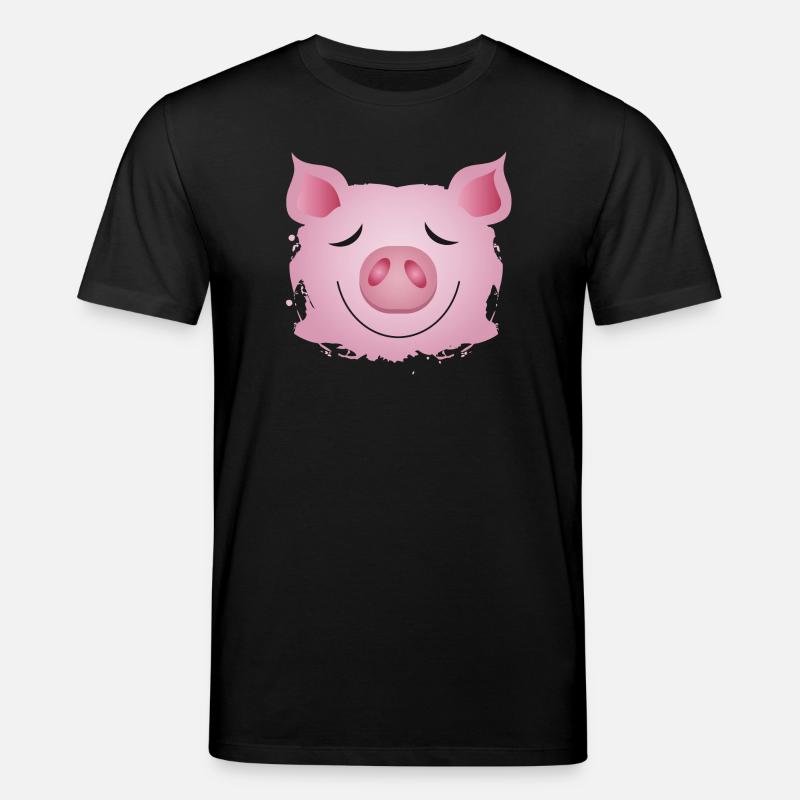 Kopf eines Schweins - Glücksschwein Graffiti - Stanley/Stella Unisex Bio-T-Shirt CREATOR  - Schwarz