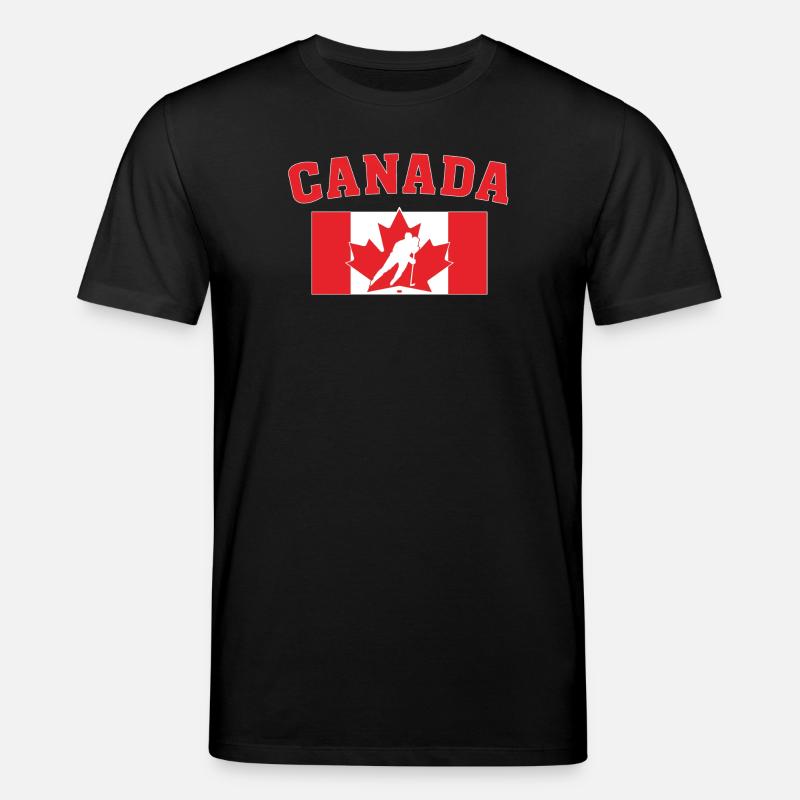 Kanada-Eishockeyflagge - Stanley/Stella Unisex Bio-T-Shirt CREATOR - Schwarz
