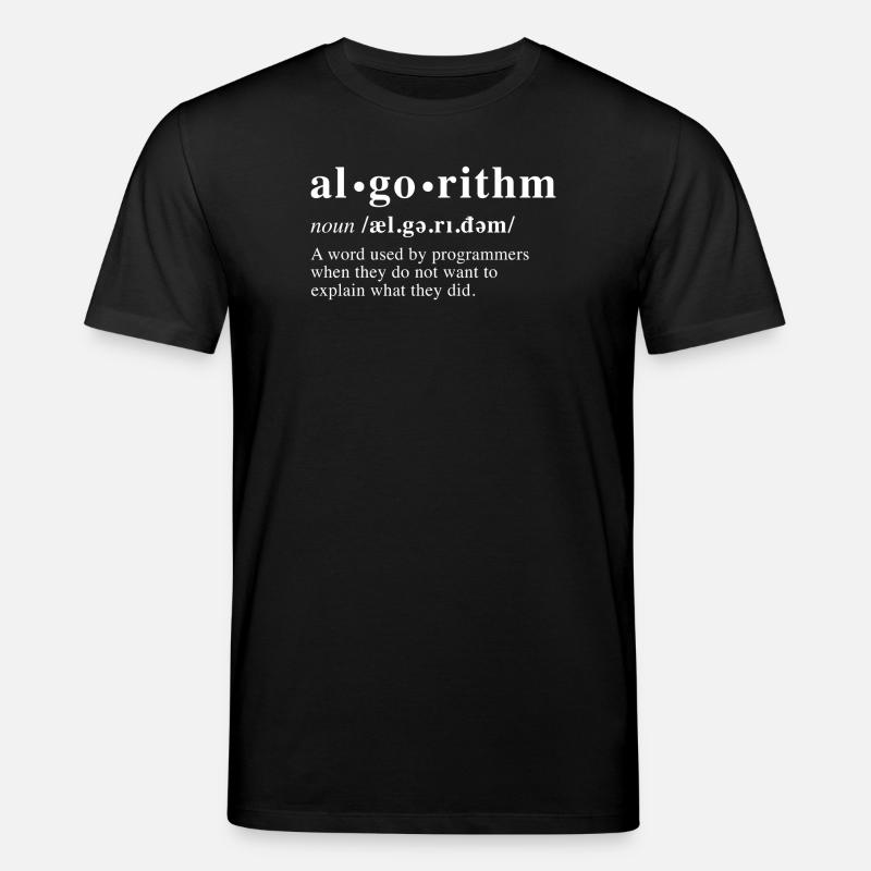 Définition de l’algorithme - T-shirt bio CREATOR Stanley/Stella Unisexe - noir