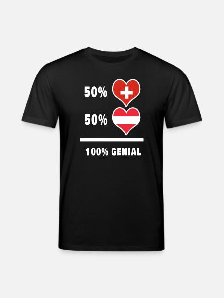 Switzerland and Austria Ingenious / Gift - Stanley/Stella CREATOR Unisex Organic T-Shirt - black