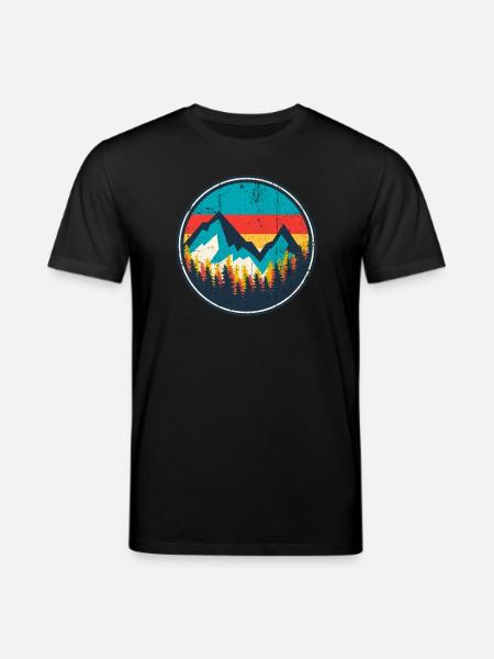 Aurora Ridge Mountain Sunset - Stanley/Stella CREATOR Unisex Organic T-Shirt - black