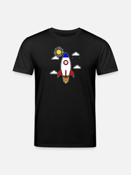 Schulstart Rakete Raumschiff Schulbeginn Schule - Stanley/Stella Unisex Bio-T-Shirt CREATOR  - Schwarz