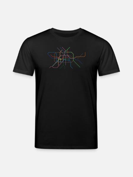 Abstract Minutine Section Line Art - Stanley/Stella CREATOR Unisex Organic T-Shirt - black