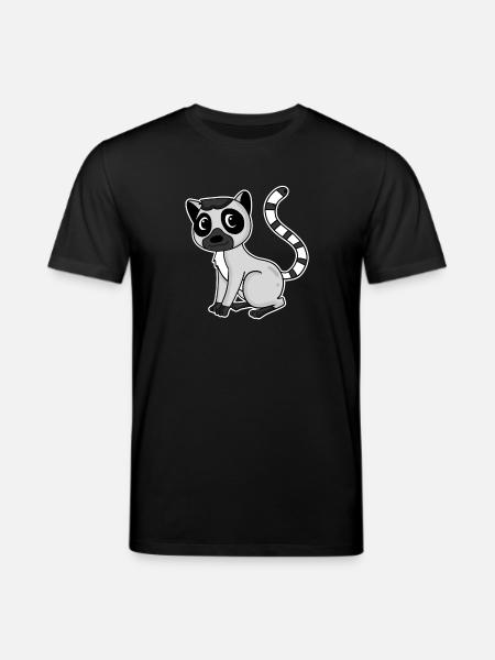 Lemur Primate Gift - Stanley/Stella CREATOR Unisex Organic T-Shirt - black