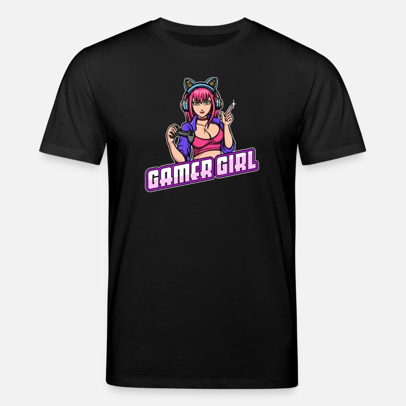 Gamer Queen Headset Controller Zocker - Stanley/Stella CREATOR Unisex Organic T-Shirt - black