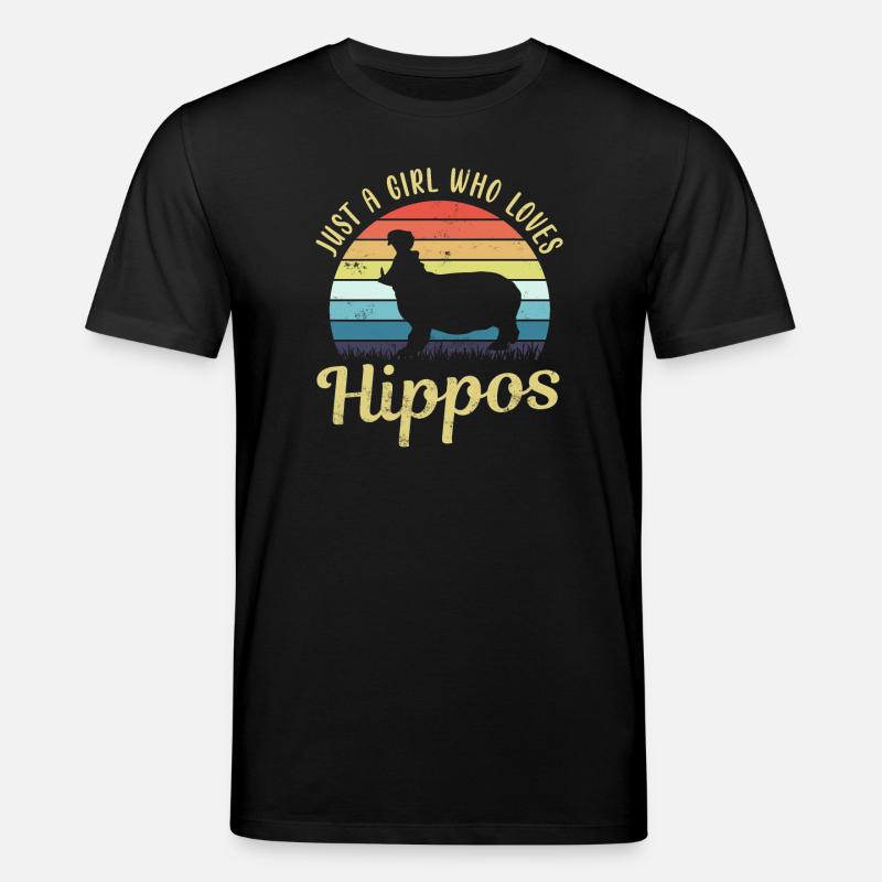 Nilpferd Flusspferd Hippo - Stanley/Stella Unisex Bio-T-Shirt CREATOR  - Schwarz