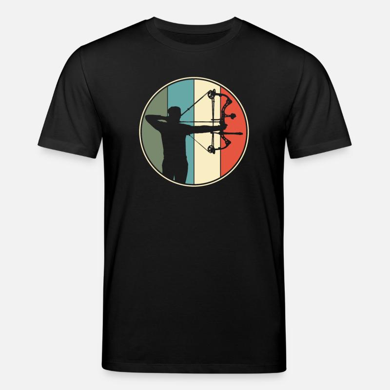 Bogenschießen Bogenjagd Retro - Stanley/Stella Unisex Bio-T-Shirt CREATOR  - Schwarz