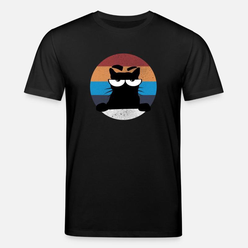 Chat grumpy - T-shirt bio CREATOR Stanley/Stella Unisexe - noir