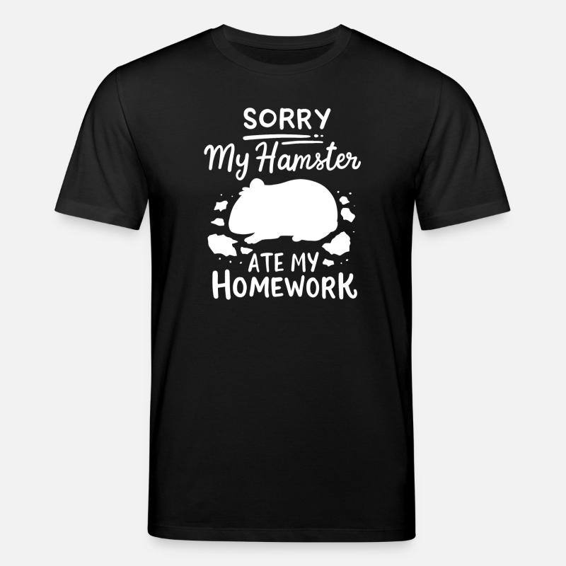 Hamster students back to school - Stanley/Stella CREATOR Unisex Organic T-Shirt - black