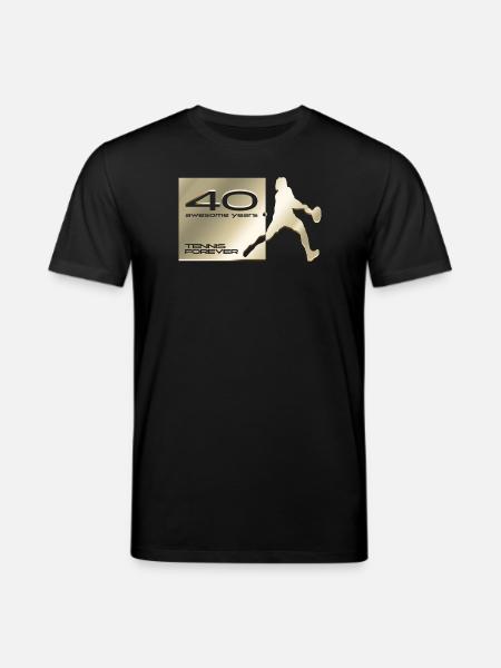 40 years young tennis player - Stanley/Stella CREATOR Unisex Organic T-Shirt - black