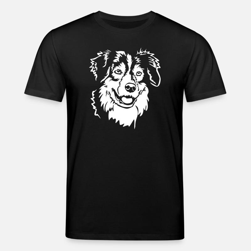 Australian Shepherd Kopf "Black Edition" - Stanley/Stella Unisex Bio-T-Shirt CREATOR - Schwarz