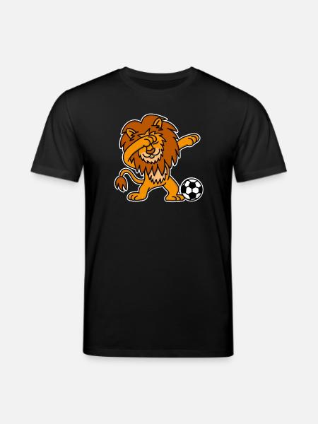Funny Holland EM Dab løve Orange fodbold - Stanley/Stella CREATOR økologisk unisex-T-shirt - sort